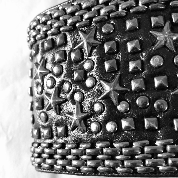 STEVE MADDEN leather silver studded open toe heeled Sandals w Ankle band.SIZE 39 - Picture 5 of 10